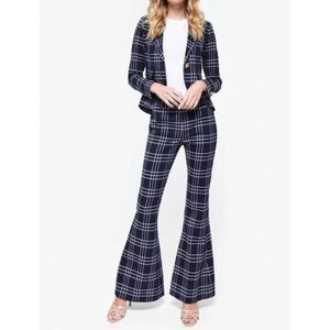 Smythe Windowpane Plaid Bootcut Pants NWOT